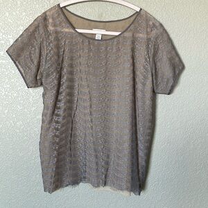 J Crew delicately laced blouse. Fully lined. Size small.